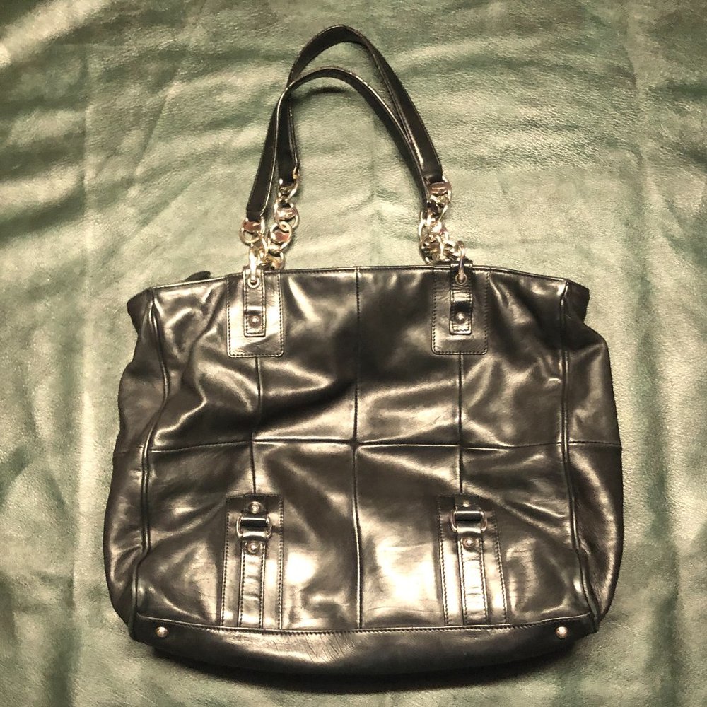 Black Leather Salvatore Ferragamo Purse